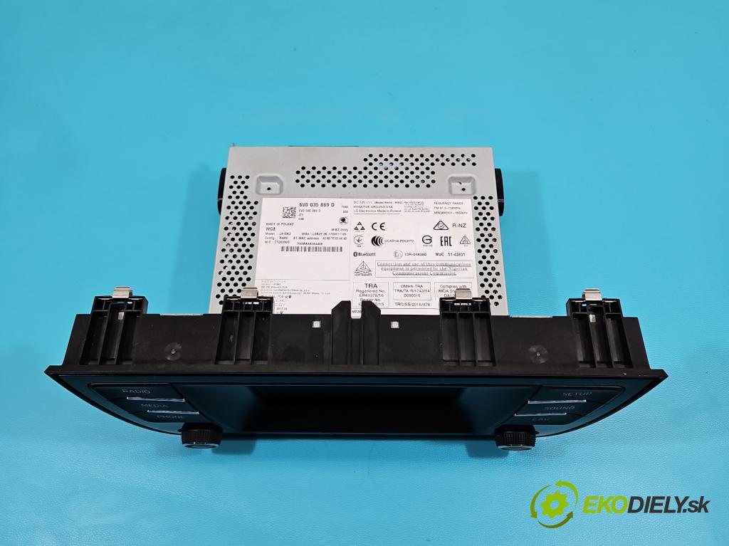 Skoda Fabia III 2014- 2021 1.0 TSI 95 HP manual 70 kW 999 cm3 5- Radio originál 6V0035869D
