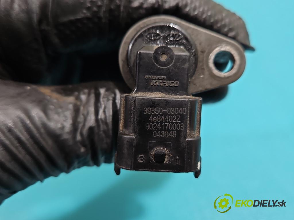 Hyundai I10 II 2013-2019 1.2 16V (G4LA) 87 hp manual 64 kW 1248 cm3 5- snímač pozice: hřídele vačkový 39350-03040 (Snímač polohy klikového hřídele)