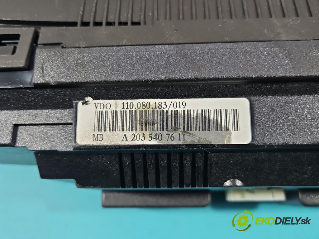 Mercedes C W203 2000-2007 1.8 kompressor 163 HP automatic 120 kW 1796 cm3 5- prístrojovka/ budíky A2035407611 (Prístrojová doska)