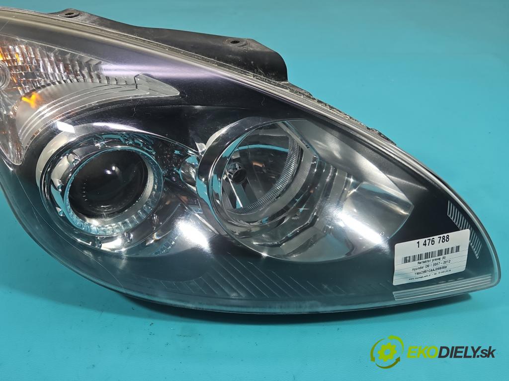 Hyundai I30 I 2007-2012 1.4 16V 109 HP manual 80.2 kW 1396 cm3 5- Reflektor: pravý  (Svetlo predné pravé)
