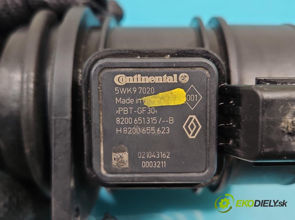 Renault Kangoo II 2008- 1.5 dci 90 HP manual 66 kW 1461 cm3 5- průtokoměr: 5WK97020 (Váha vzduchu)