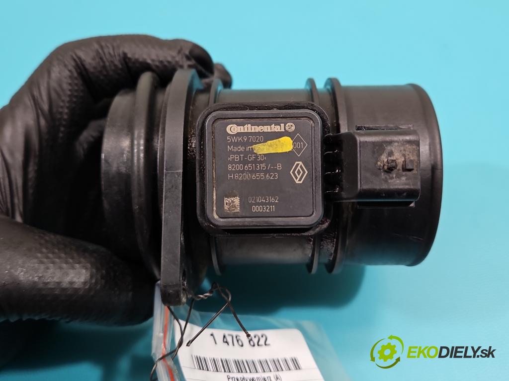 Renault Kangoo II 2008- 1.5 dci 90 HP manual 66 kW 1461 cm3 5- průtokoměr: 5WK97020 (Váha vzduchu)