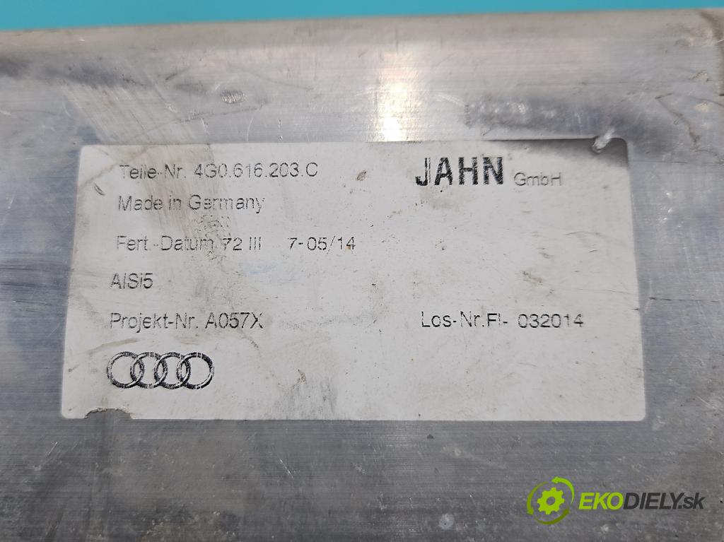 Audi A7 4G 2010-2018 4.0 V8 TFSI 420 hp automatic 309 kW 3993 cm3 5- Nádrž: vzduchu 4G0616203C (Obal vzduchového filtra)