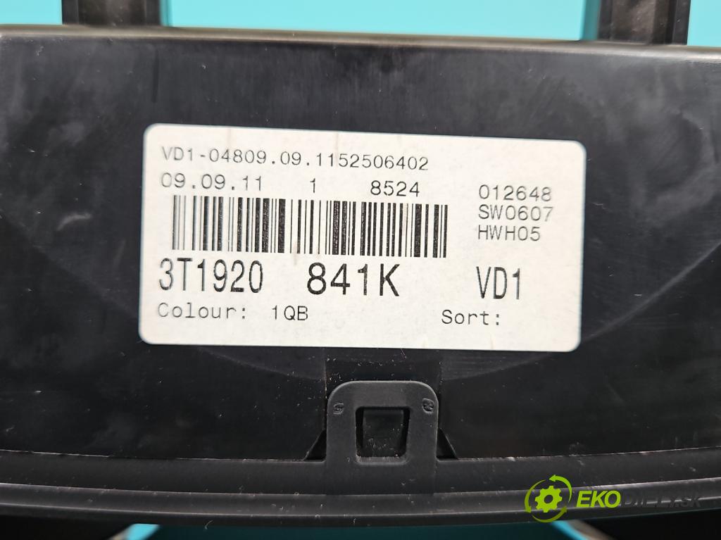 Skoda Superb II 2008-2015 2.0 tdi 140 HP manual 103 kW 1968 cm3 5- prístrojovka/ budíky 3T1920841K (Prístrojová doska)