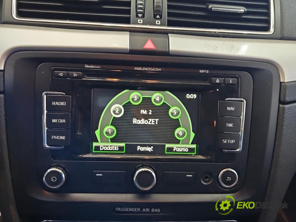 Skoda Superb II 2008-2015 2.0 tdi 140 HP manual 103 kW 1968 cm3 5- Radio originál 3T0035192C