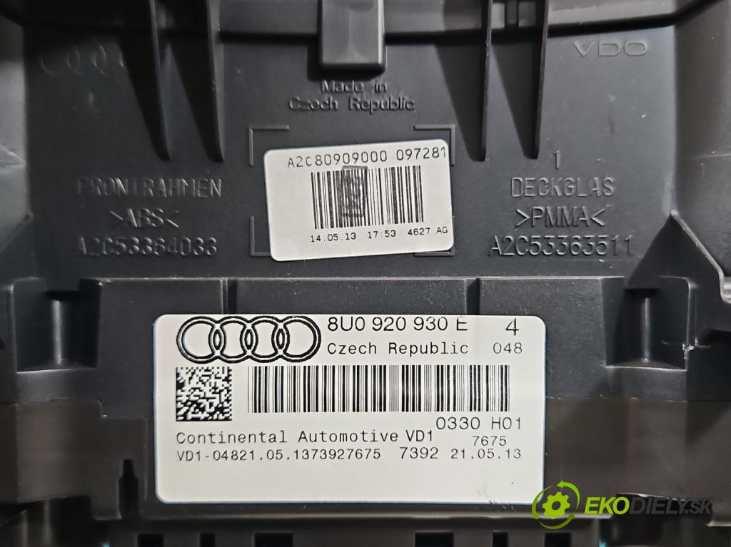 Audi Q3 2011-2018 2.0 tdi 177 HP automatic 130 kW 1968 cm3 5- prístrojovka/ budíky 8U0920930E (Prístrojová doska)