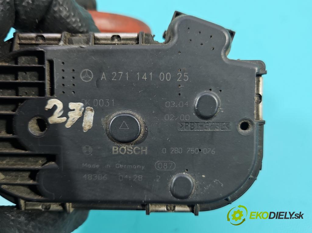 Mercedes C W203 2000-2007 1.8 kompressor 163 HP automatic 120 kW 1796 cm3 5- klapka 0280750076 (Škrtiaca klapka)