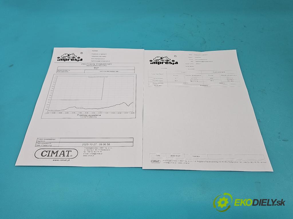 Vw Passat B5 1995-2005 1.9 tdi 110 HP manual 81 kW 1896 cm3 4- turbodúchadlo, turbo repasovaná 454231-1