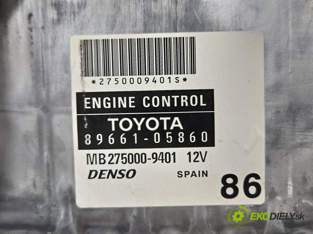 Toyota Avensis II T25 2003-2008 1.8 16V 129 HP manual 95 kW 1794 cm3 5- riadiaca jednotka motora 89661-05860