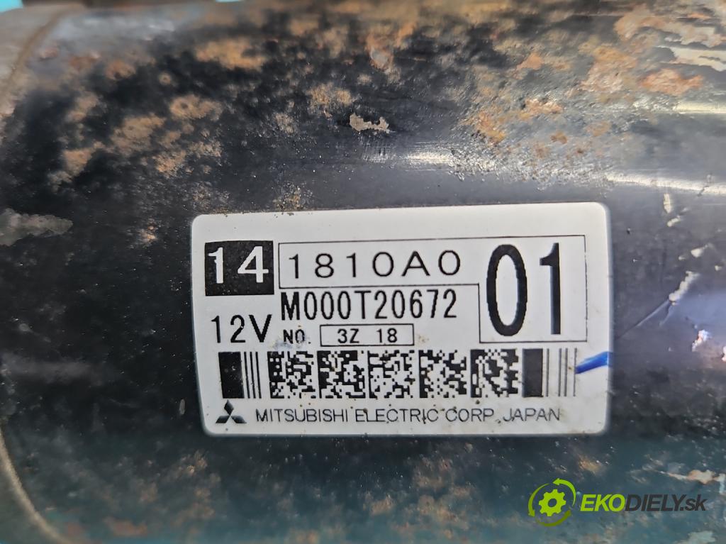 Mitsubishi Lancer VII 2001-2013 2.0 16V 135 HP manual 99 kW 1997 cm3 5- štartér M000T20672 (Štartér)