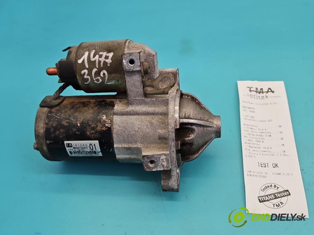 Mitsubishi Lancer VII 2001-2013 2.0 16V 135 HP manual 99 kW 1997 cm3 5- štartér M000T20672 (Štartér)