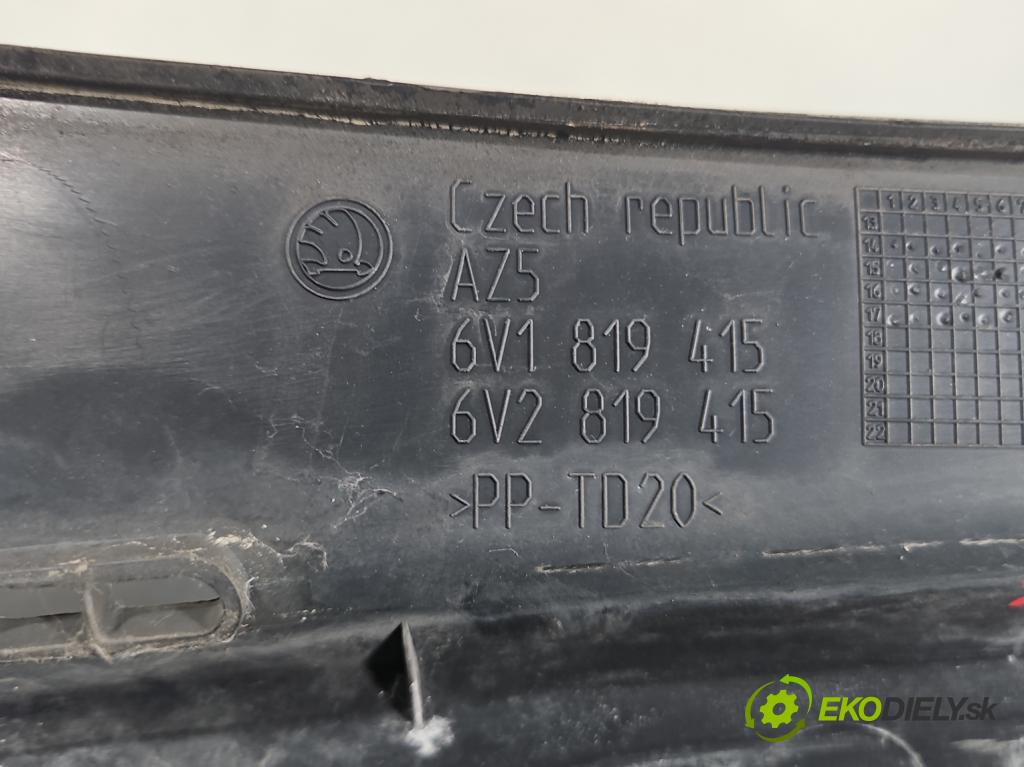 Skoda Fabia III 2014- 2021 1.0 TSI 95 HP manual 70 kW 999 cm3 5- torpédo 6V1819415 (Torpédo (plast pod čelným sklom))