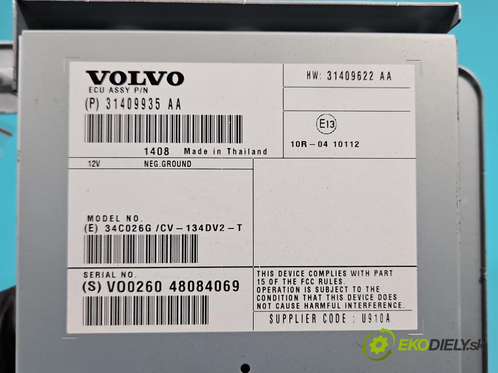 Volvo V40 II 2012-2019 2.0 D3 150 HP automatic 110 kW 1984 cm3 5- Zesilovač: 31409935AA (Zosilňovač)