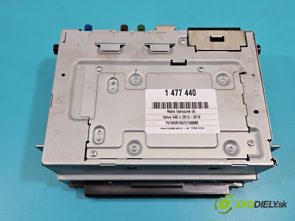 Volvo V40 II 2012-2019 2.0 D3 150 HP automatic 110 kW 1984 cm3 5- Radio originál 31421873AA