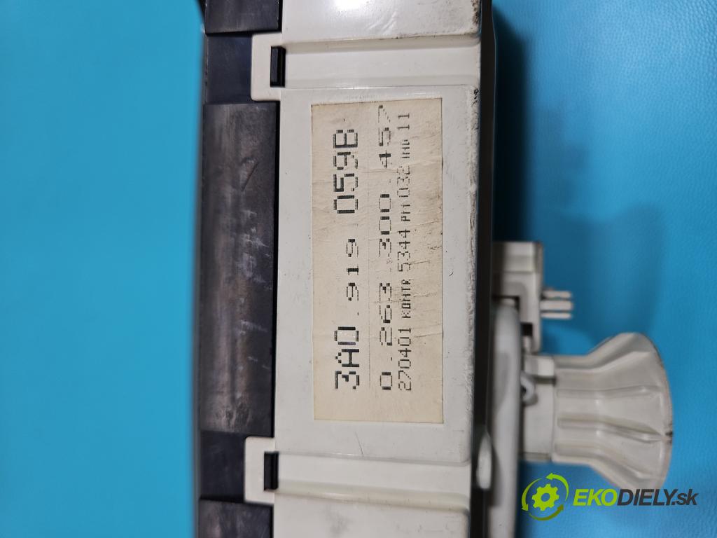 Vw Passat B4 1993-1997 1.9 tdi 90 HP manual 66 kW 1896 cm3 5- prístrojovka/ budíky 3A0919059B (Prístrojová doska)