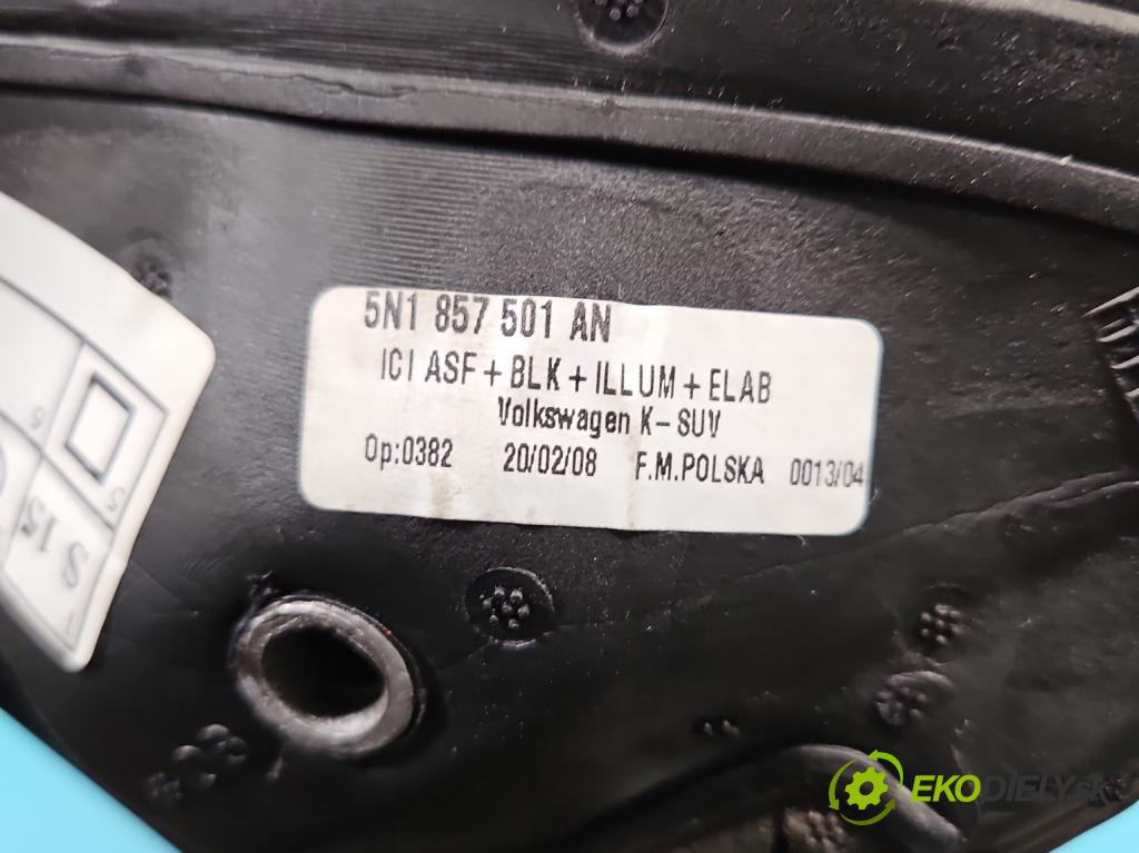 Vw Tiguan I 2007-2016 1.4 TSI 150 hp manual 110 kW 1390 cm3 5- zpětné zrcátko levé 5N1857501AN (Klika dveří ostatní)