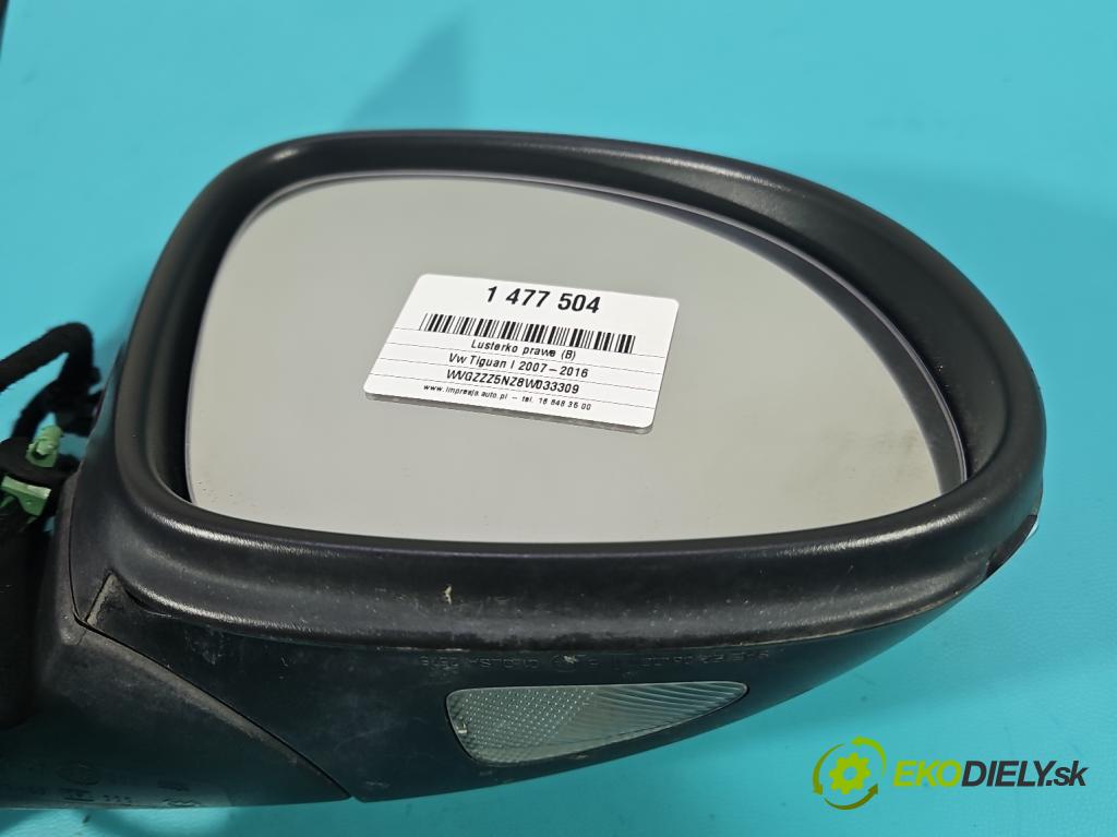 Vw Tiguan I 2007-2016 1.4 TSI 150 hp manual 110 kW 1390 cm3 5- zpětné zrcátko pravé 5N1857502AQ (Klika dveří ostatní)