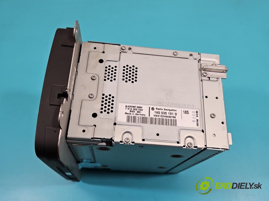 Vw Tiguan I 2007-2016 1.4 TSI 150 HP manual 110 kW 1390 cm3 5- Radio originál 1K0035191D