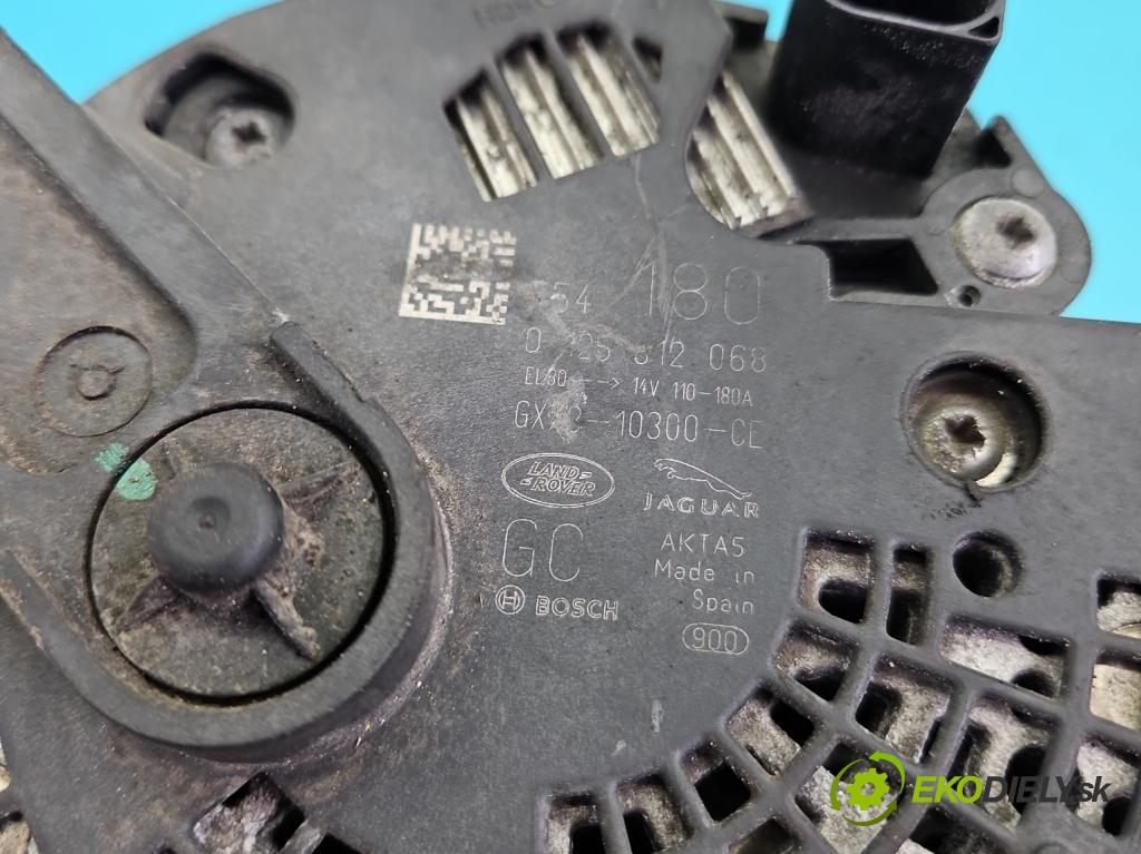 Land rover Discovery Sport 2014-2019 L550 2.0 Td 179KM automatic 132 kW 1999 cm3 5- Alternator 0125812068 (Alternátor)