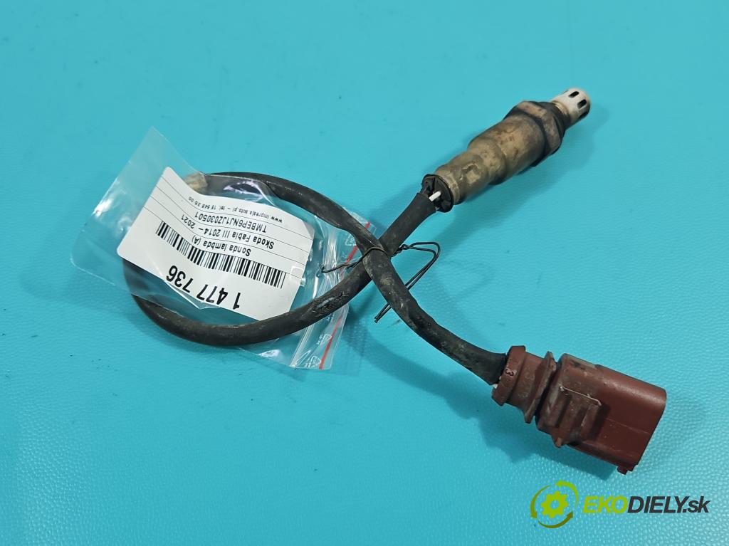 Skoda Fabia III 2014- 2021 1.0 TSI 95 HP manual 70 kW 999 cm3 5- Sonda lambda 04E906262DB (Lambda sonda)