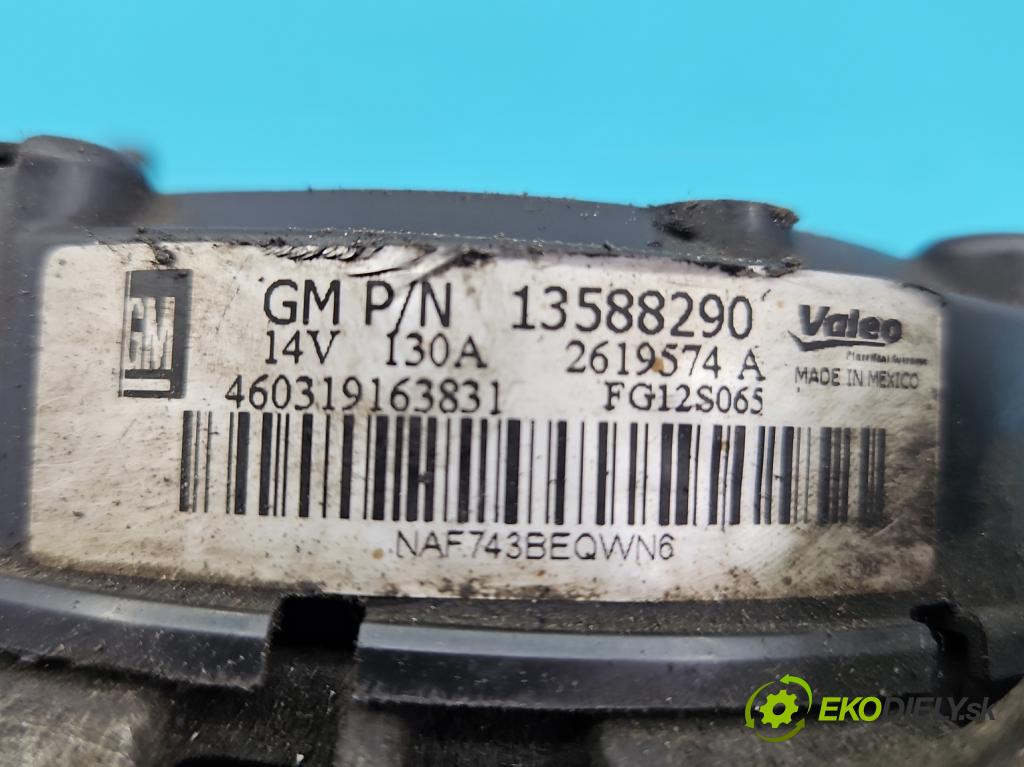 Opel Astra IV 2009-2015 1.4 T 140 HP manual 103 kW 1364 cm3 5- Alternator 13588290 (Alternátor)
