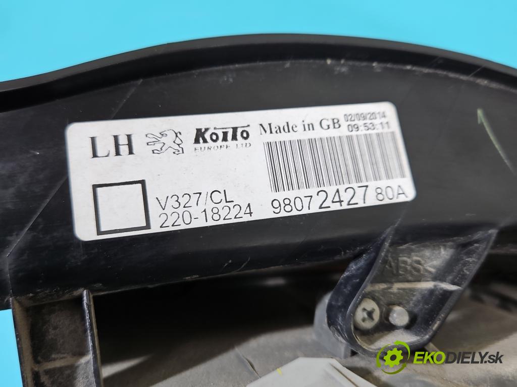 Peugeot 508 I 2010-2018 2.0 hdi 163 hp manual 120 kW 1997 cm3 5- světlo zadní levé 9807242780A (Klika dveří ostatní)