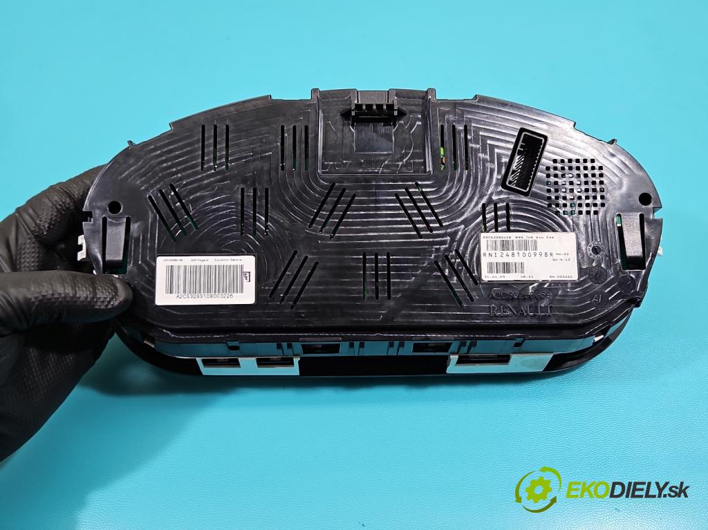 Renault Megane III 2008-2016 1.6 16V 101 HP manual 74 kW 1598 cm3 5- prístrojovka/ budíky 248100998R (Prístrojová doska)