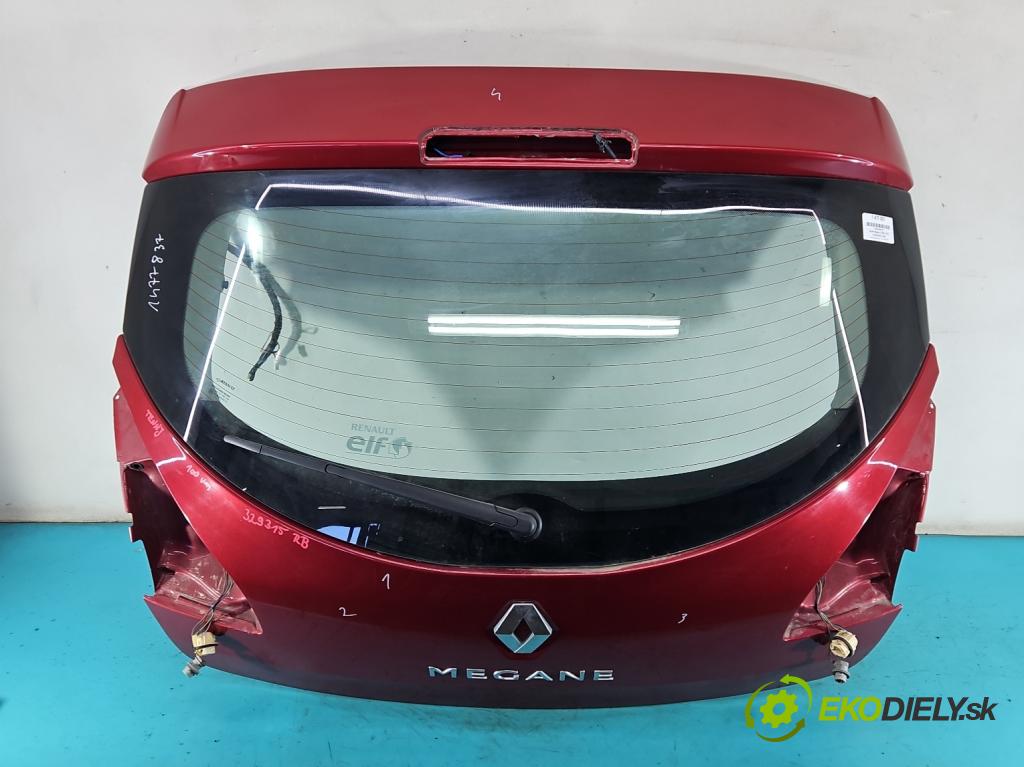 Renault Megane III 2008-2016 1.6 16V 101 hp manual 74 kW 1598 cm3 5- zadní kufrové dveře  (Zadní kapota (kufr))