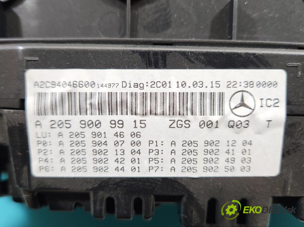 Mercedes C W205 2014–2021 2.0 16V 184hp automatic 135 kW 1991 cm3 4- prístrojovka/ budíky A2059009915 (Prístrojová doska)