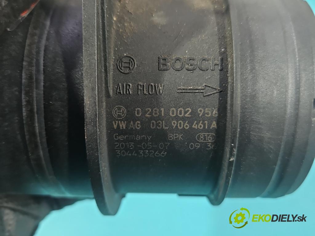 Audi Q3 2011-2018 2.0 tdi 177 HP automatic 130 kW 1968 cm3 5- průtokoměr: 0281002956 (Váha vzduchu)