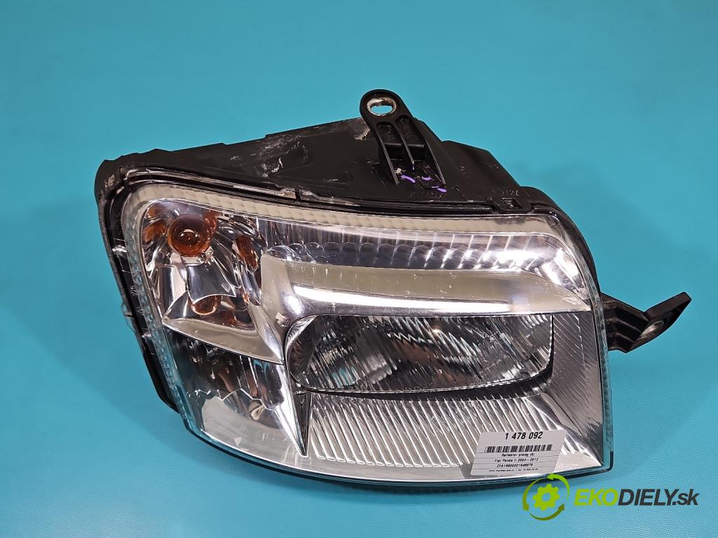 Fiat Panda II 2003-2012 1.2 8v 69KM manual 51 kW 1242 cm3 5- Reflektor: pravý  (Svetlo predné pravé)