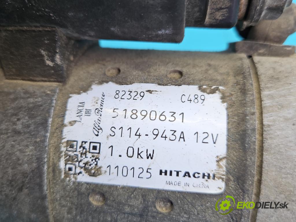 Fiat Panda II 2003-2012 1.2 8v 69KM manual 51 kW 1242 cm3 5- startér: 51890631 (Startér)