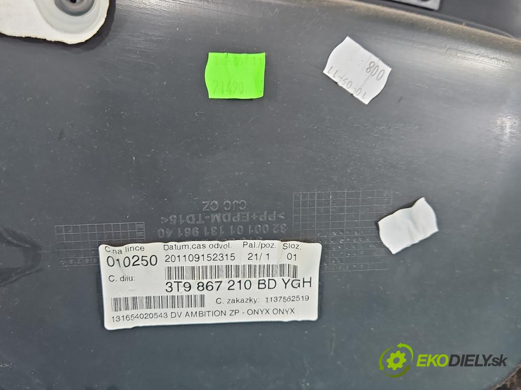 Skoda Superb II 2008-2015 2.0 tdi 140 hp manual 103 kW 1968 cm3 5- Tapacír: dveře zadní pravé