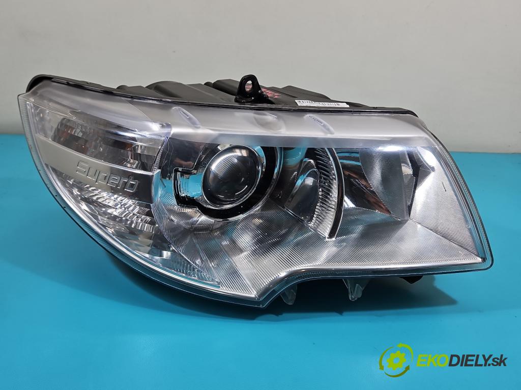 Skoda Superb II 2008-2015 2.0 tdi 140 hp manual 103 kW 1968 cm3 5- světlo pravý 3T1941018E (Pravé přední světlo)