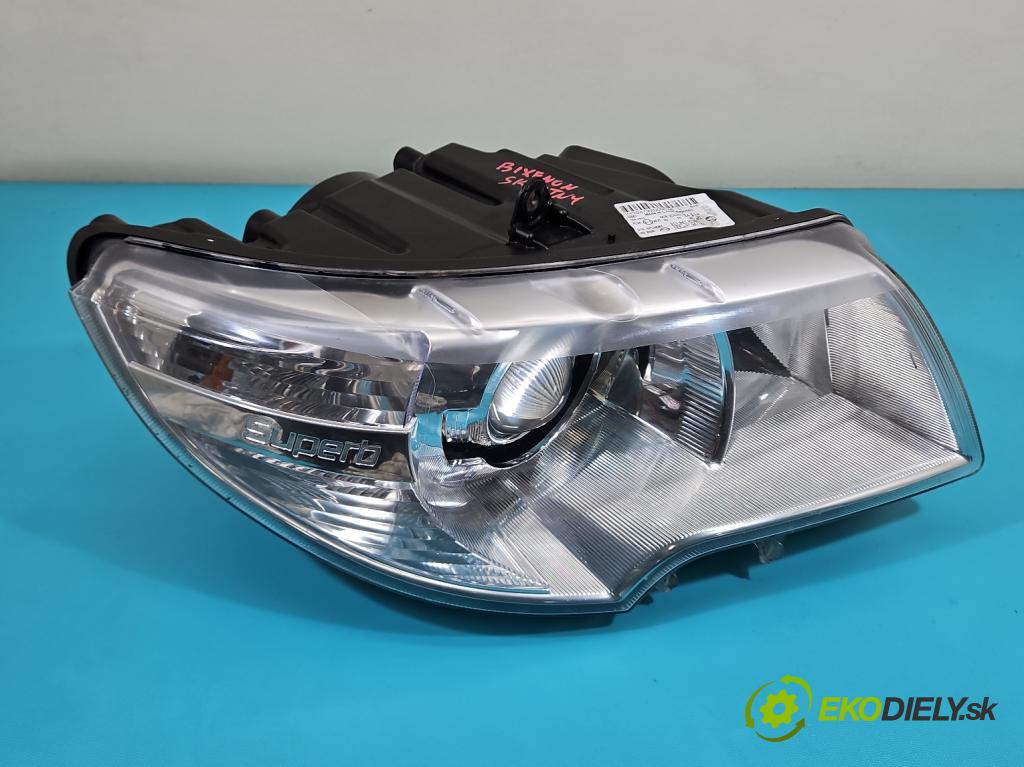 Skoda Superb II 2008-2015 2.0 tdi 140 hp manual 103 kW 1968 cm3 5- světlo pravý 3T1941018E (Pravé přední světlo)