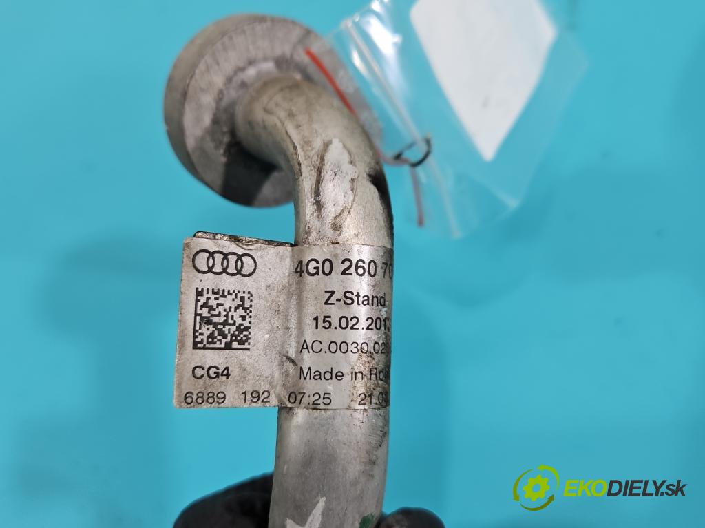 Audi A7 4G 2010-2018 4.0 V8 TFSI 420 hp automatic 309 kW 3993 cm3 5- rúrka klimatizácie 4G0260707CD