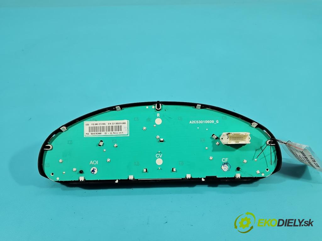 Peugeot 407 1,8.0 16V 116 HP manual 85 kW 1749 cm3 5- prístrojovka/ budíky 9646282680 (Prístrojová doska)