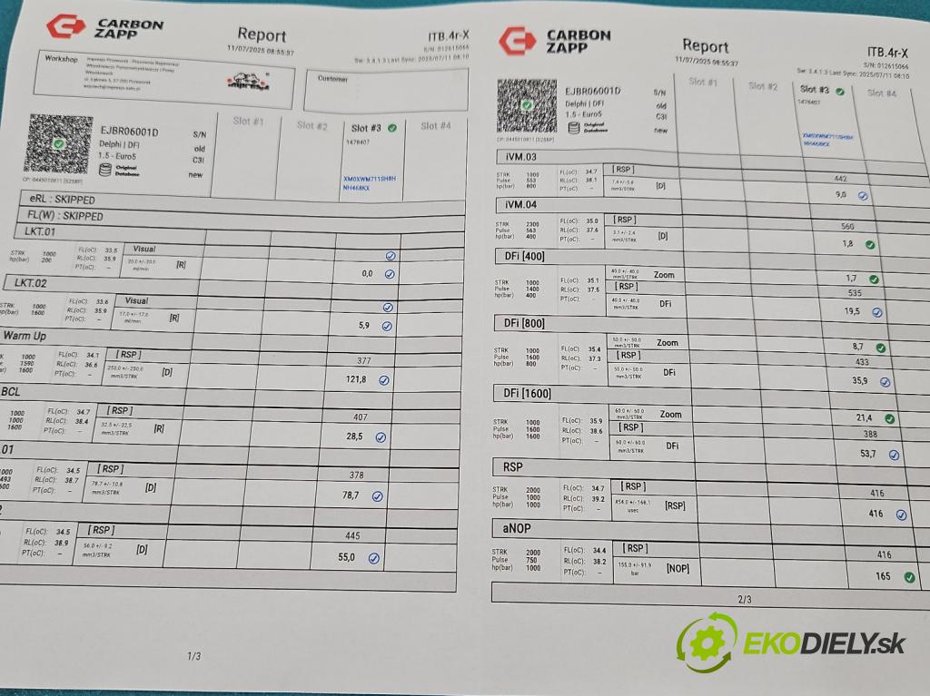 Peugeot 407 2.0 hdi 136 HP manual 100 kW 1997 cm3 4- vstrek EJBR06001D (Vstrekovač paliva)