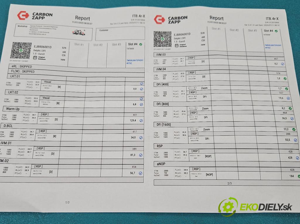 Peugeot 407 2.0 hdi 136 HP manual 100 kW 1997 cm3 4- vstrek EJBR06001D (Vstrekovač paliva)