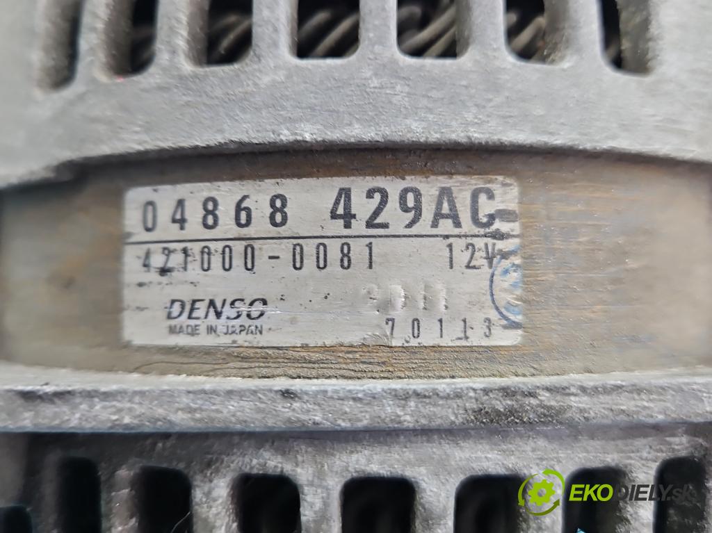 Chrysler Voyager IV 2000-2007 2.5 CRD 141 HP manual 104 kW 2499 cm3 5- Alternator 04868429AC (Alternátor)