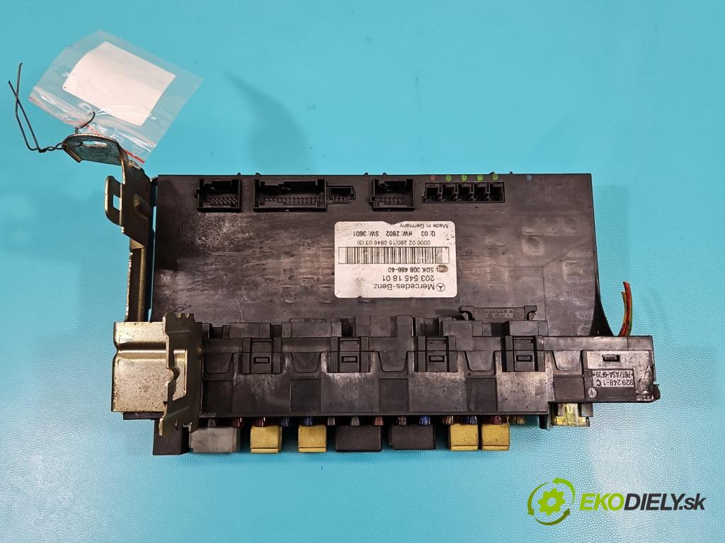 Mercedes C W203 2000-2007 2,2.0 CDI 116 hp manual 85 kW 2148 cm3 4- skříňka pojistková 5DK008485-40 (Pojistkové skříňky)