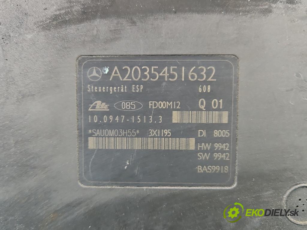 Mercedes C W203 2000-2007 2,2.0 CDI 116 hp manual 85 kW 2148 cm3 4- čerpadlo abs A2035451632 (Pumpa ABS)