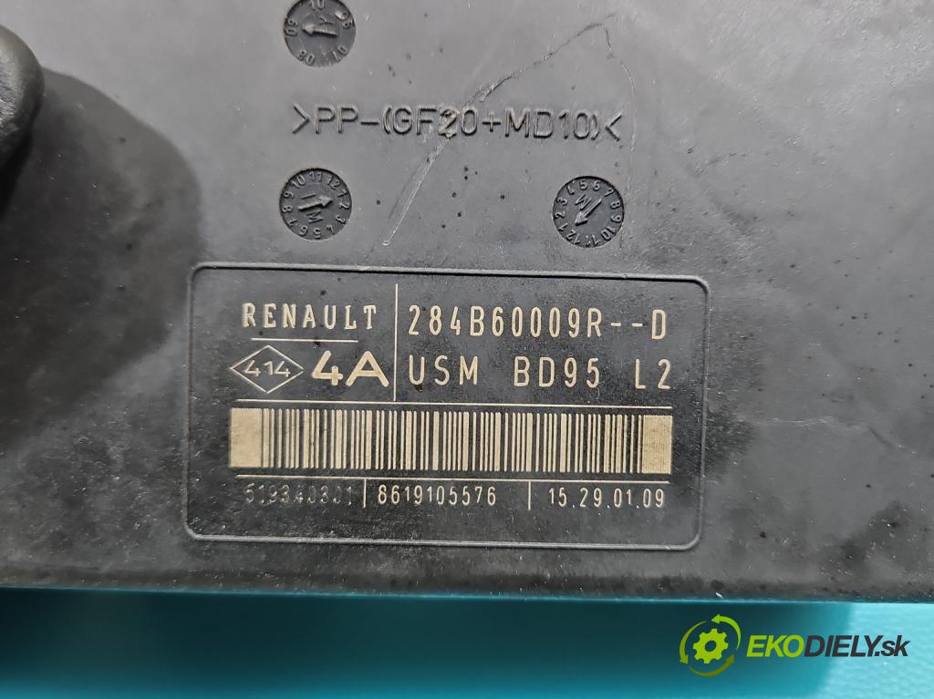 Renault Megane III 2008-2016 1.6 16V 101 hp manual 74 kW 1598 cm3 5- skříňka pojistková 284B60009R (Pojistkové skříňky)