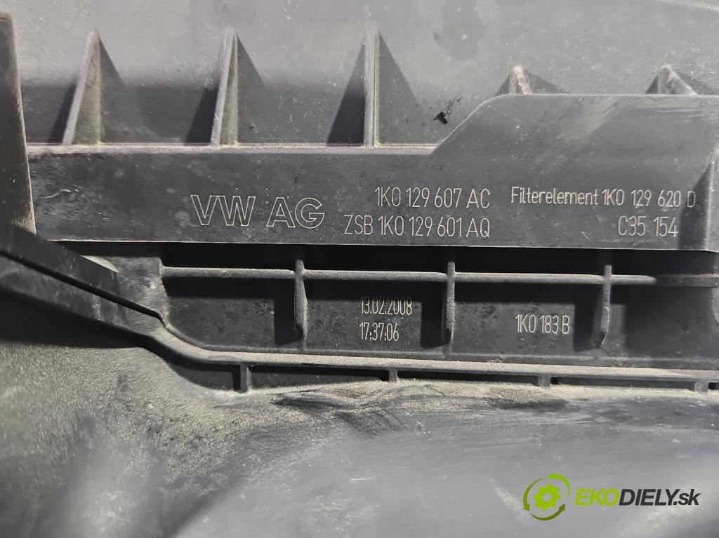 Vw Tiguan I 2007-2016 1.4 TSI 150 HP manual 110 kW 1390 cm3 5- obal filtra vzduchu 1K0129607AC (Obal vzduchového filtra)