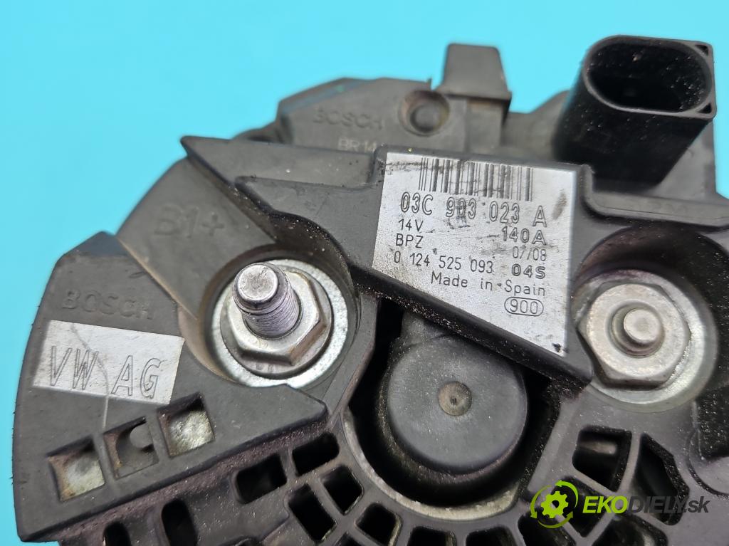 Vw Tiguan I 2007-2016 1.4 TSI 150 HP manual 110 kW 1390 cm3 5- Alternator 03C903023A (Alternátor)