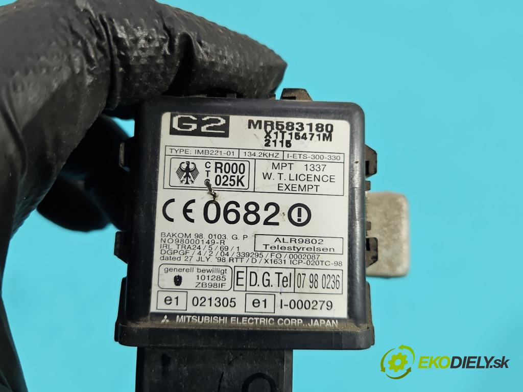 Mitsubishi Galant VIII 1993-2003 2.0 16V 133 HP manual 98 kW 1997 cm3 4- riadiaca jednotka motora MR507625