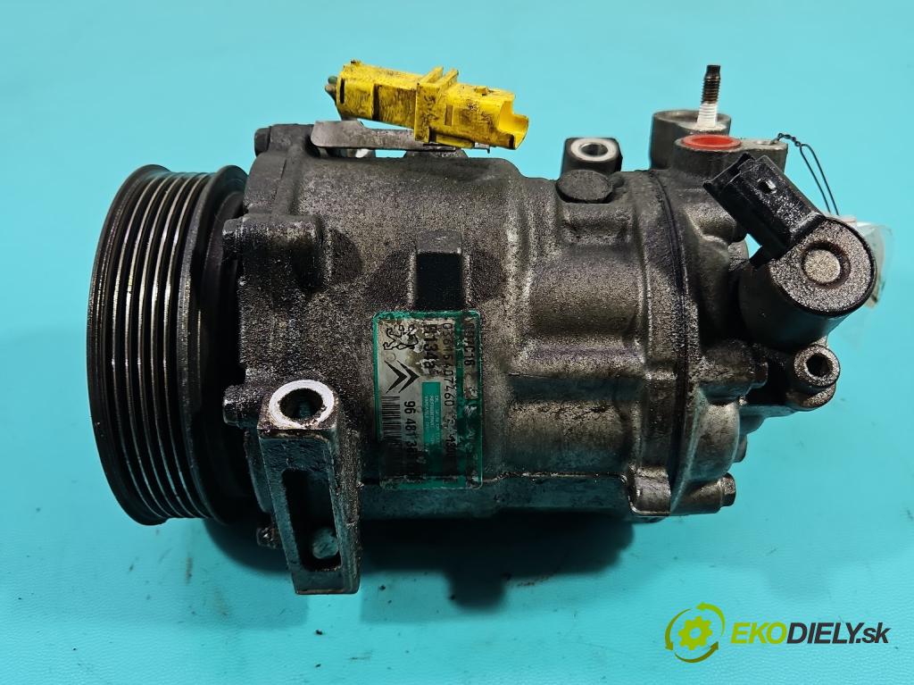 Peugeot 407 1,8.0 16V 116 HP manual 85 kW 1749 cm3 5- Kompresor: klimatizácie 9648138680 (Kompresor klimatizácie)