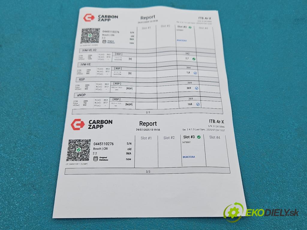 Fiat Bravo II 2007-2014 1.9 jtd 120 HP manual 88 kW 1910 cm3 5- vstrek 0445110276 (Vstrekovač paliva)