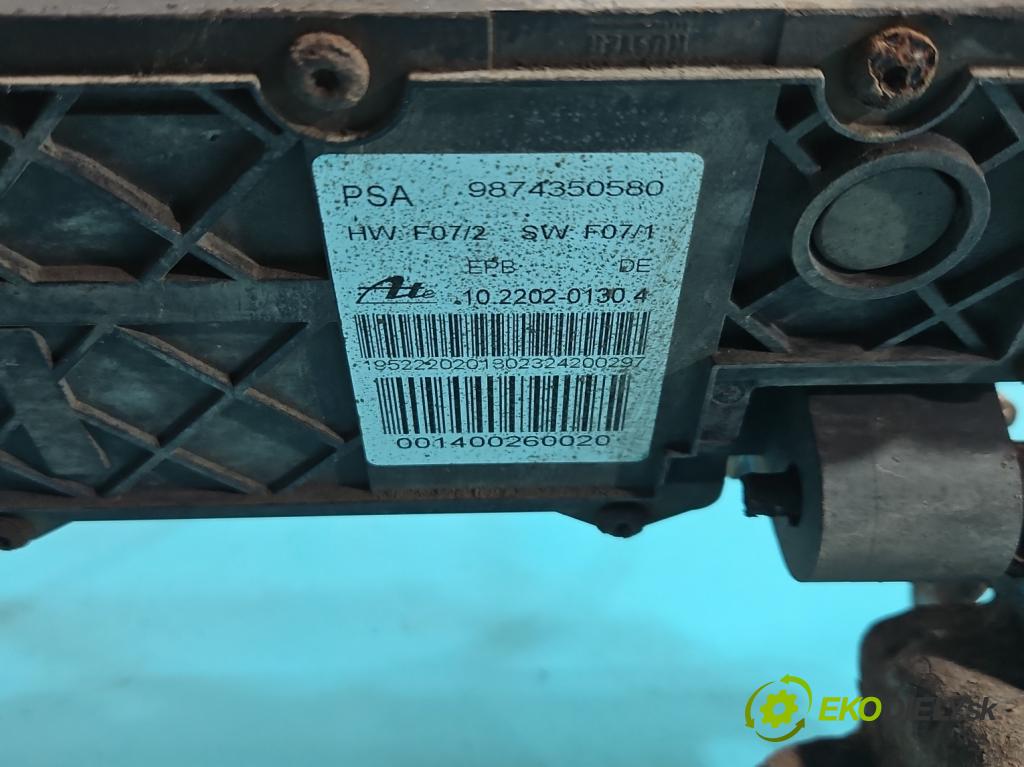 Peugeot 508 I 2010-2018 2.0 hdi 163 hp manual 120 kW 1997 cm3 5- brzda manuál: elektrický: 9874350580 (Ruční brzda)