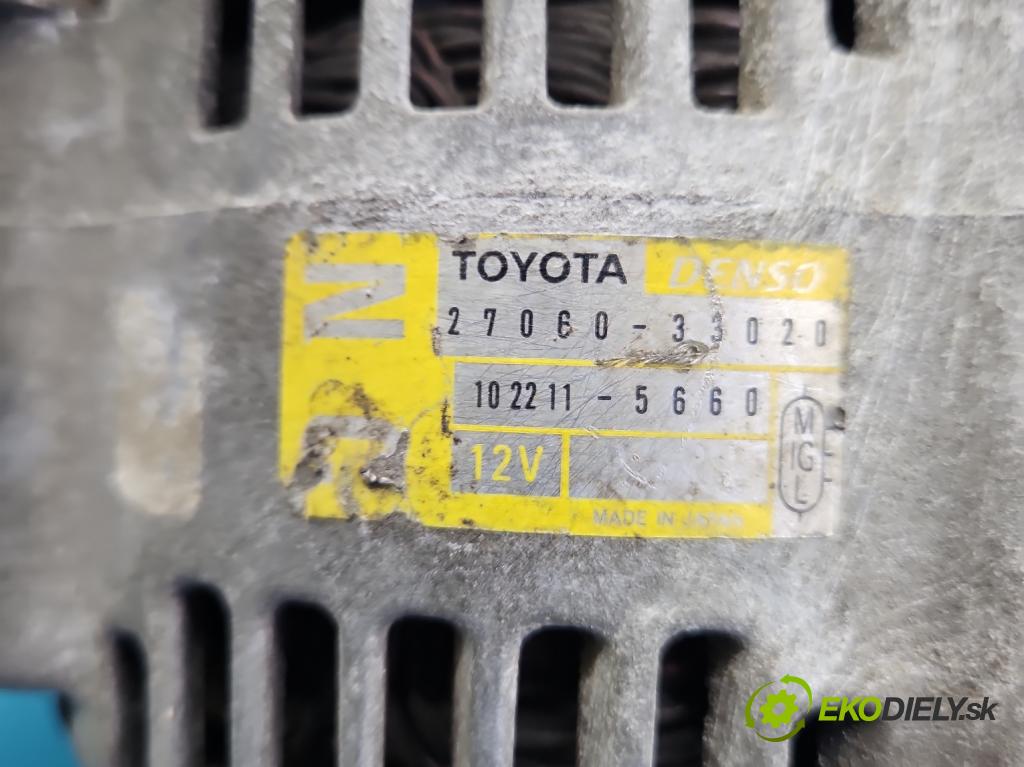 Toyota Yaris I 1999-2005 1.4 D4D 75 HP manual 55 kW 1364 cm3 5- Alternator 27060-33020 (Alternátor)